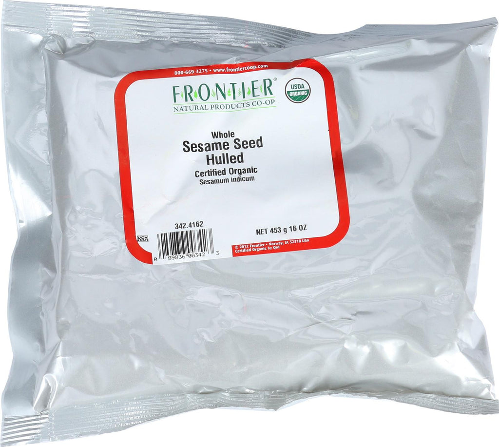 Frontier Herb Sesame Seeds - Organic - Hulled - Bulk - 1 Lb