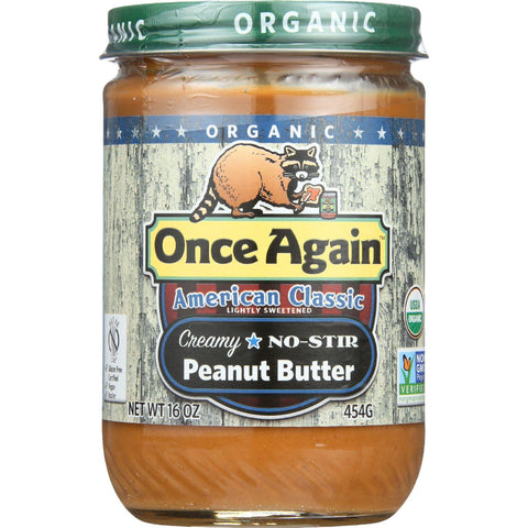 Once Again Peanut Butter - Organic - Creamy - 16 Oz - Case Of 12