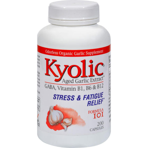 Kyolic Aged Garlic Extract Stress And Fatigue Relief Formula 101 - 200 Capsules