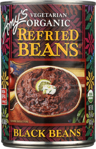 Amy's Organic Refried Black Beans - Case Of 12 - 15.4 Oz.