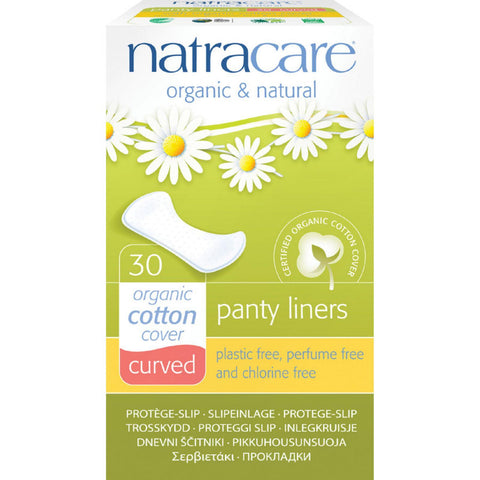 Natracare Natural Curved Panty Liners - 30 Pack