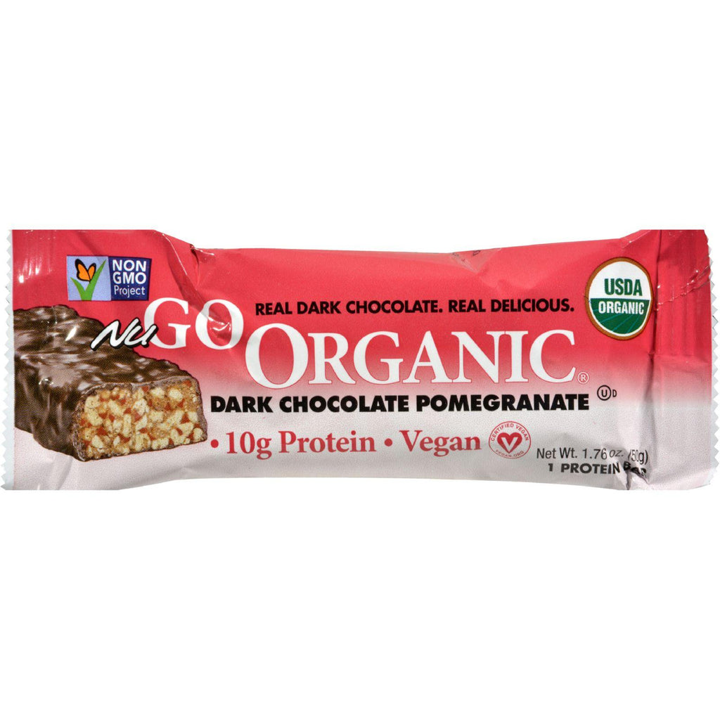 Nugo Nutrition Bar - Organic Dark Chocolate Pomegranate - 50 Grm - Case Of 12