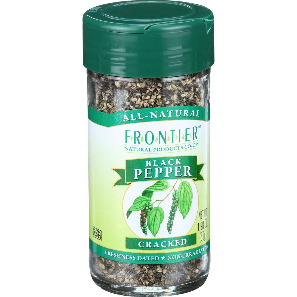 Frontier Herb Pepper - Black - Cracked - 1.98 Oz