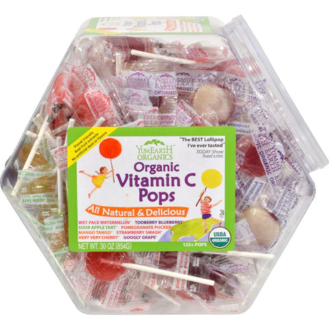 Yummy Earth Organic Vitamin C Pops Counter Bin - 150 Pops