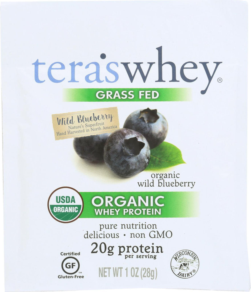 Teras Whey Protein Powder - Whey - Organic - Wild Blueberry - 1 Oz - Case Of 12