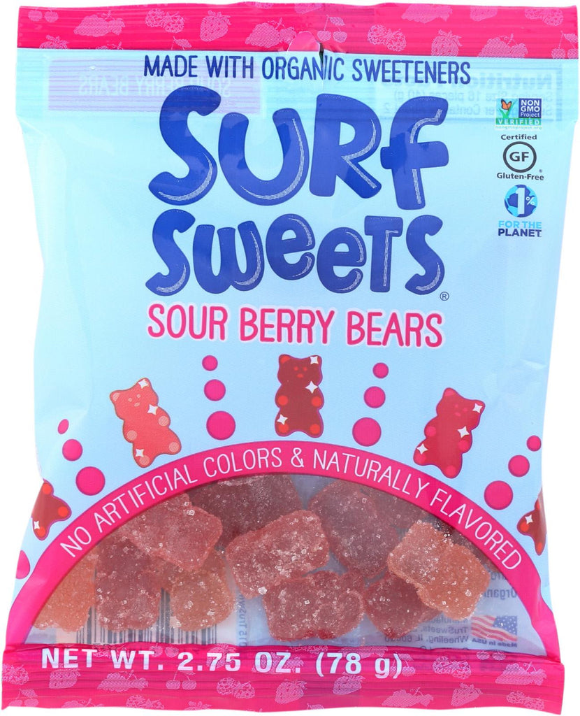 Surf Sweets Sour Berry Bears - Case Of 12 - 2.75 Oz.