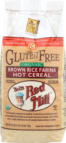 Bob's Red Mill Organic Brown Rice Farina Creamy Rice Hot Cereal - 26 Oz - Case Of 4