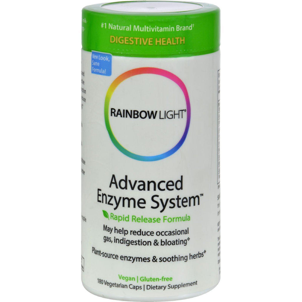 Rainbow Light Advanced Enzyme System - 180 Vegetarian Capsules