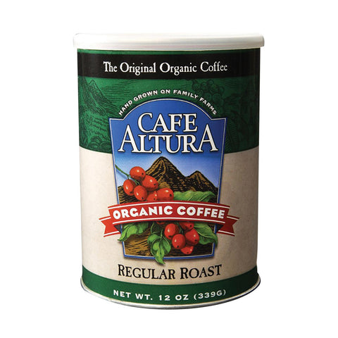 Cafe Altura Organic Ground Coffee - Regular Roast - Case Of 6 - 12 Oz.