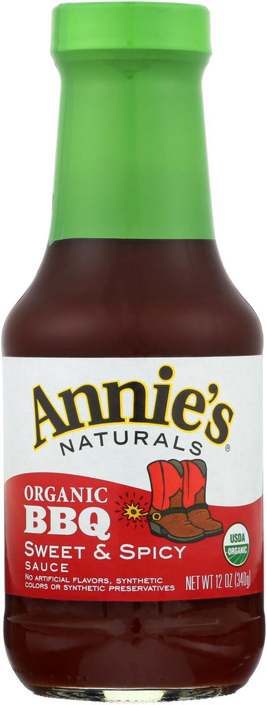 Annie's Naturals Organic Sweet And Spicy Bbq Sauce - Case Of 12 - 12 Oz.