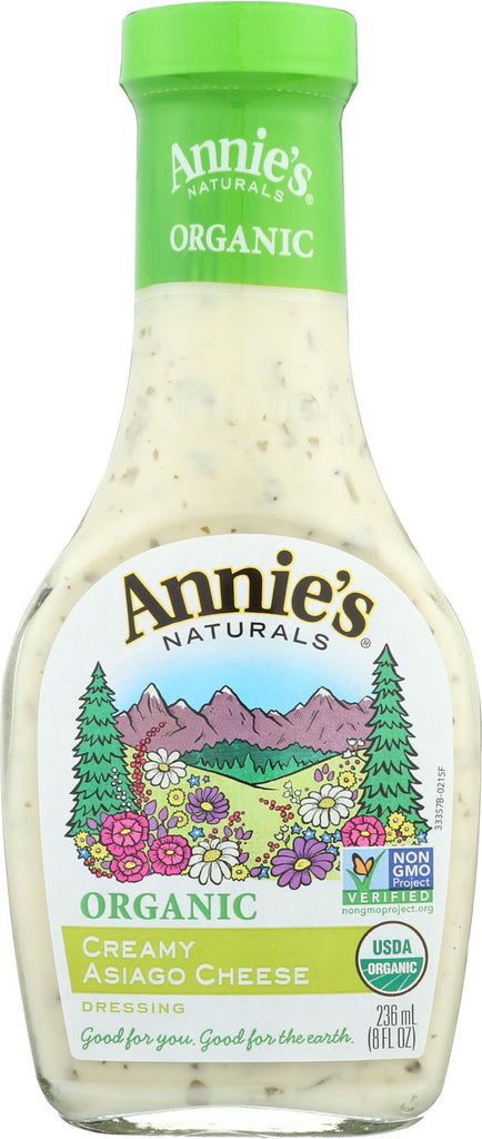 Annie's Naturals Organic Dressing Creamy Asiago Cheese - Case Of 6 - 8 Fl Oz.