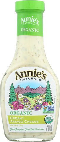 Annie's Naturals Organic Dressing Creamy Asiago Cheese - Case Of 6 - 8 Fl Oz.