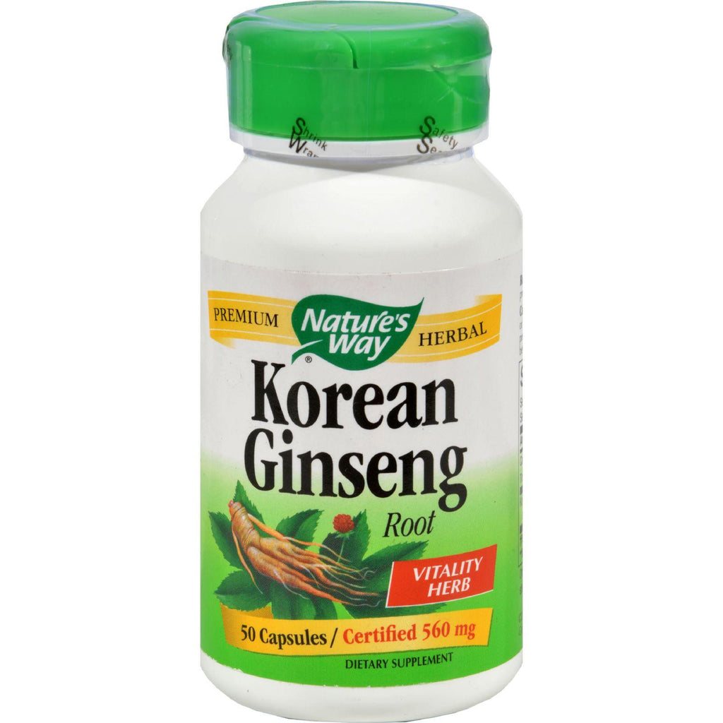 Nature's Way Korean Ginseng Root - 50 Capsules