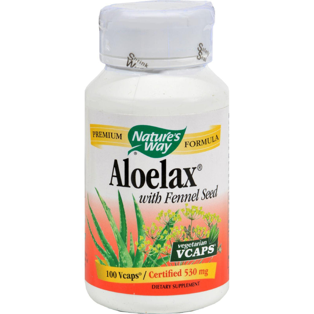 Nature's Way Aloelax With Fennel Seed - 100 Vegetarian Capsules