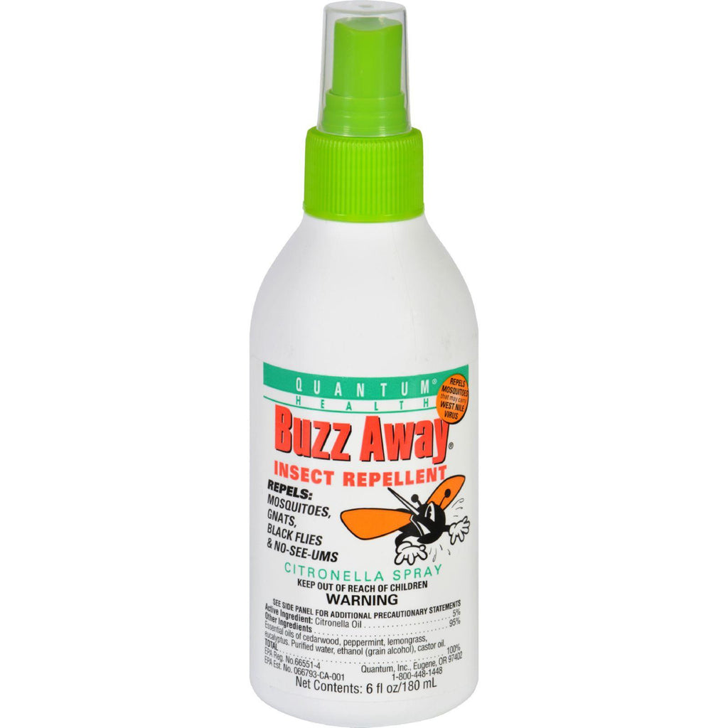 Quantum Research Buzz Away Insect Repellent Citronella Spray - 6 Oz