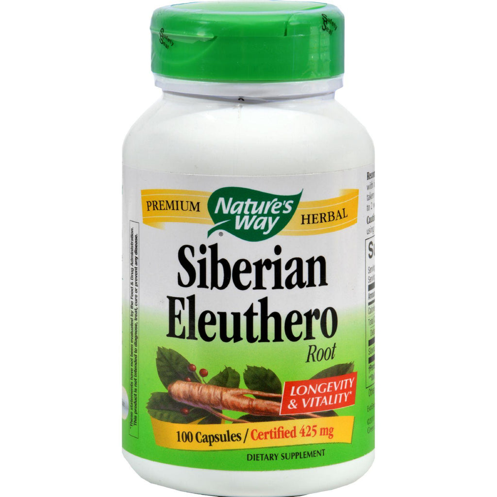 Nature's Way Siberian Eleuthero Root - 100 Capsules