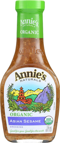 Annie's Naturals Organic Dressing Asian Sesame - Case Of 6 - 8 Fl Oz.