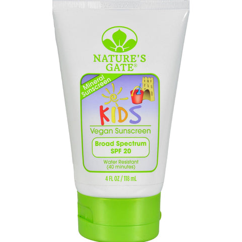 Nature's Gate Mineral Kids Block Spf 20 Fragrance Free - 4 Fl Oz