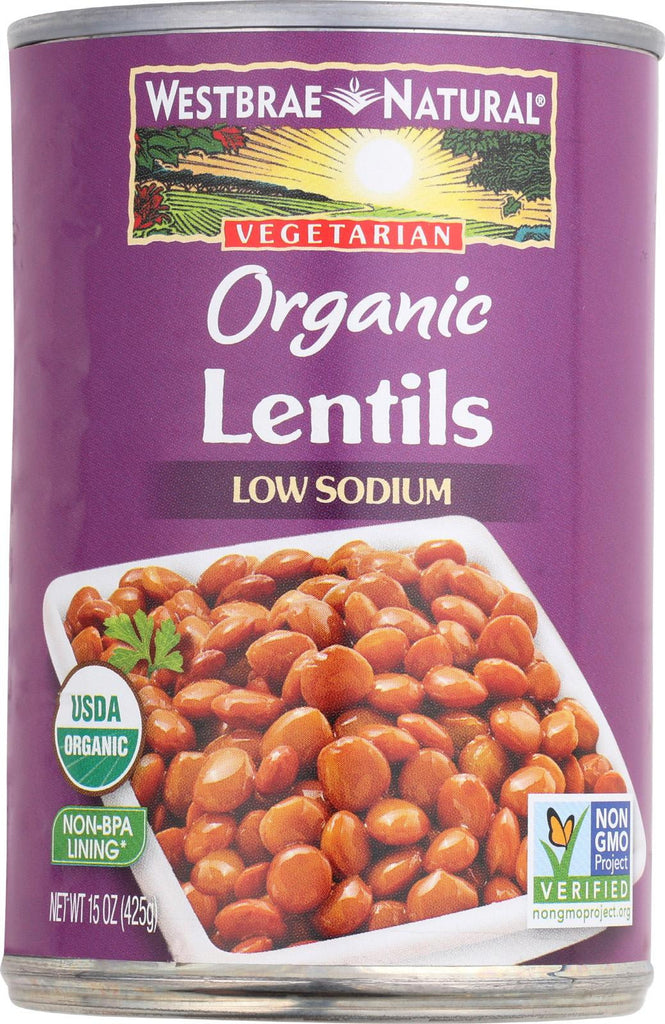 Westbrae Foods Organic Lentils Beans - Case Of 12 - 15 Oz.