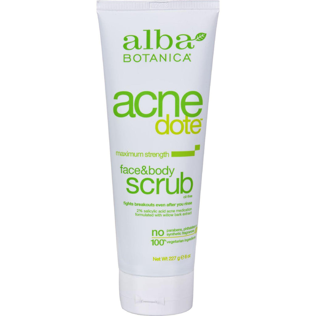 Alba Botanica Natural Acnedote Face And Body Scrub - 8 Fl Oz