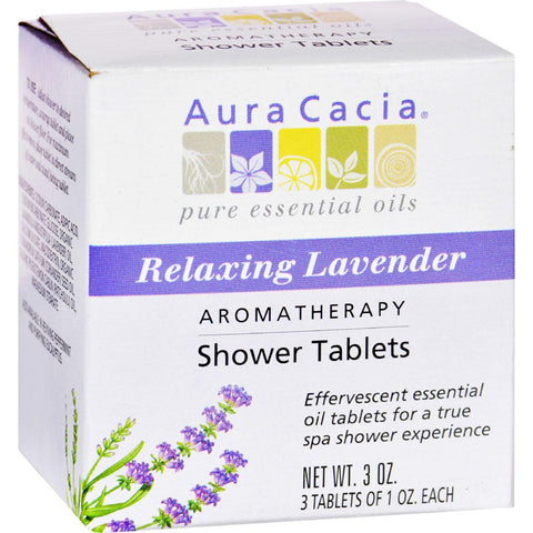 Aura Cacia Aromatherapy Shower Tablets Relaxing Lavender - 3 Tablets