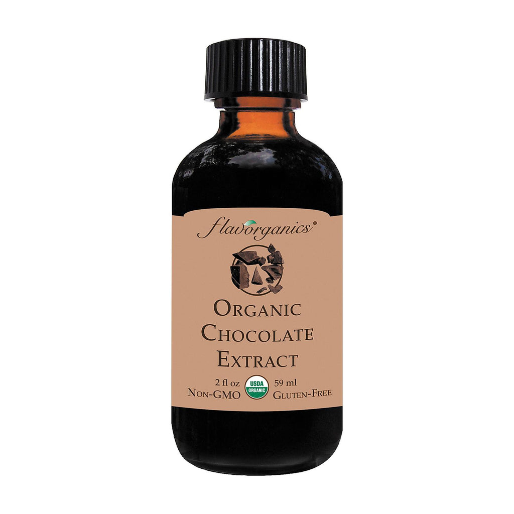 Flavorganics Chocolate Extract - Organic - Case Of 12 - 2 Fl Oz.