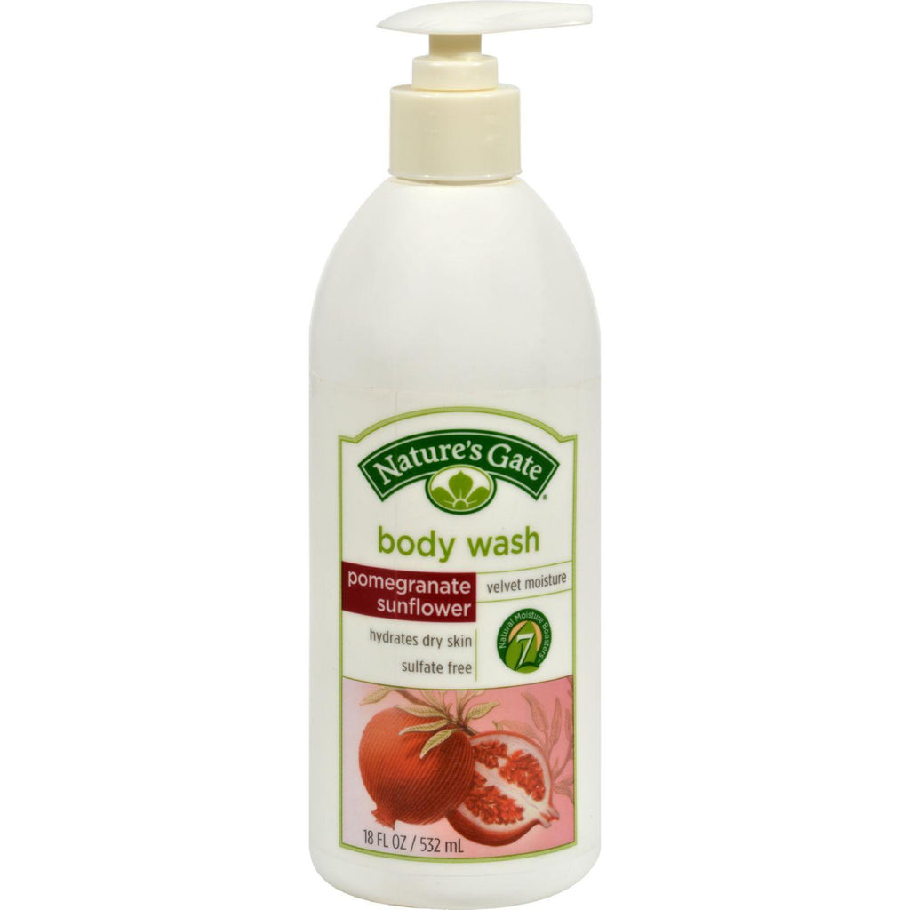 Nature's Gate Body Wash Velvet Moisture Pomegranate Sunflower - 18 Fl Oz