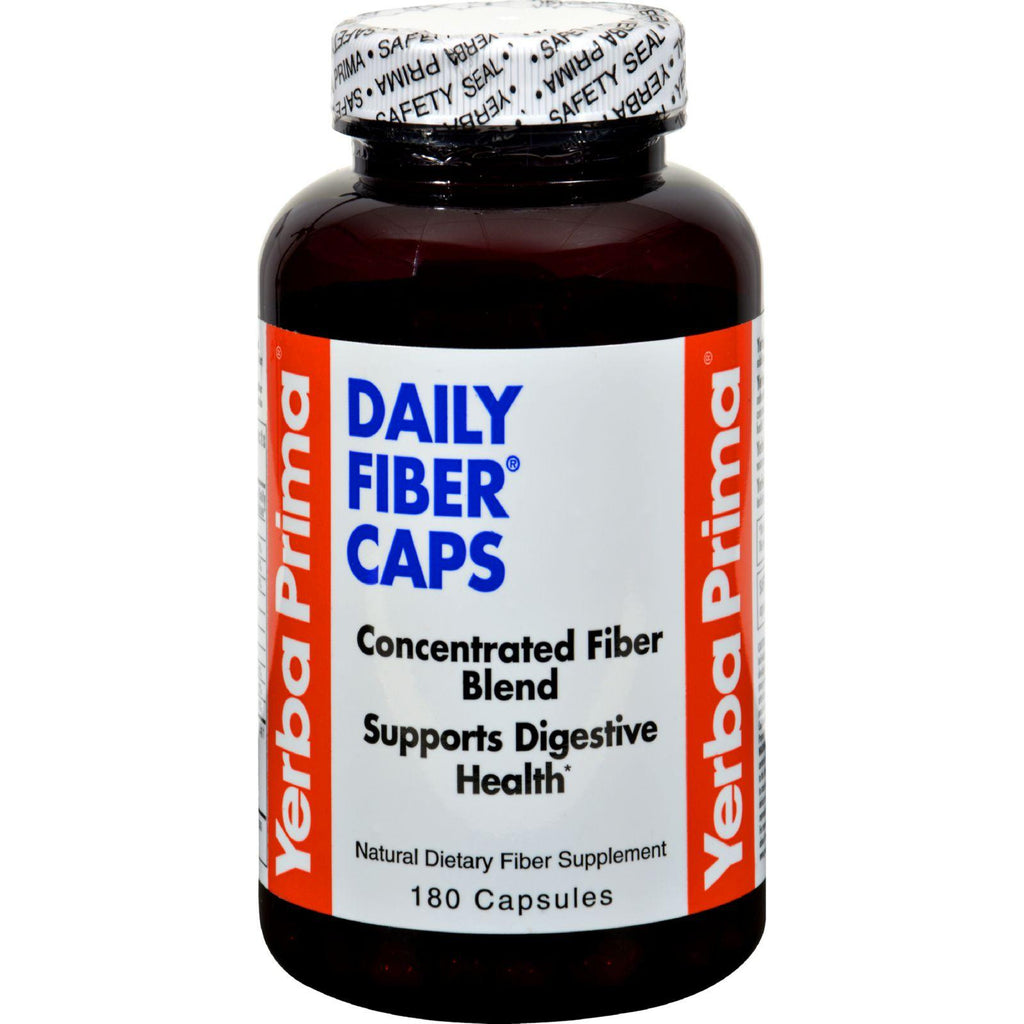 Yerba Prima Daily Fiber Caps - 625 Mg - 180 Capsules