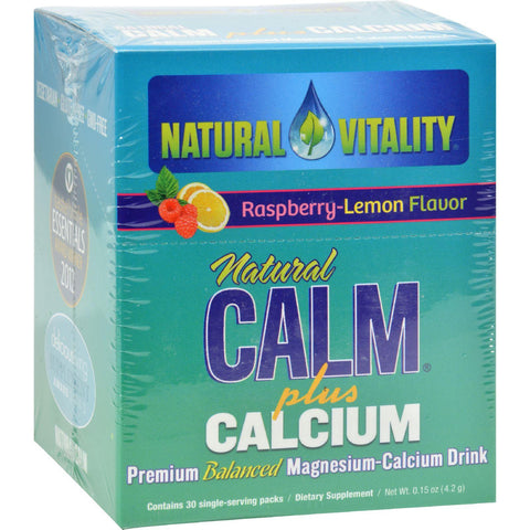 Natural Vitality Natural Calm Plus Calcium Raspberry Lemon - 30 Packets