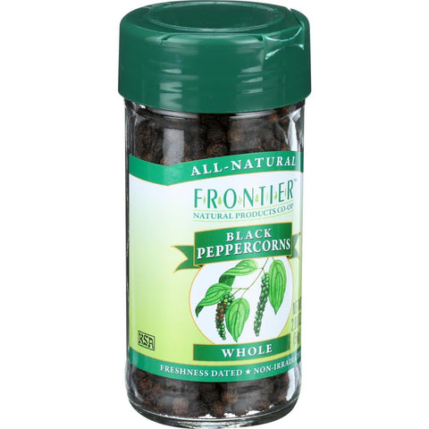 Frontier Herb Peppercorns - Whole - Black - Tellicherry Grade - 2.08 Oz