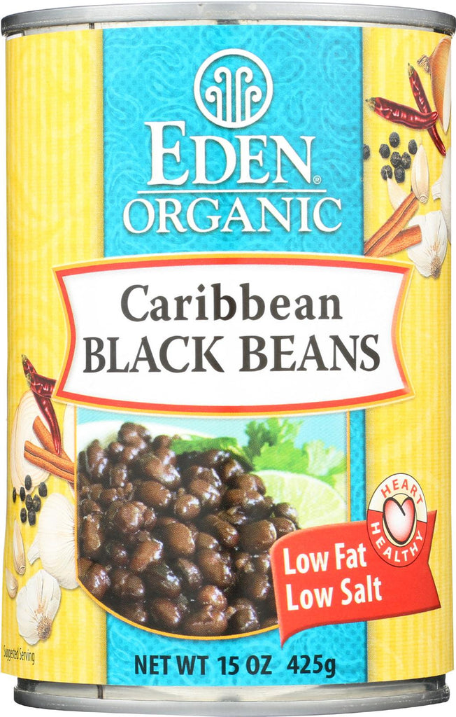 Eden Foods Organic Caribbean Black Beans - Case Of 12 - 15 Oz.