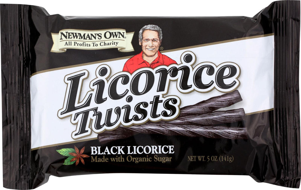 Newman's Own Organics Black Twists - Licorice - Case Of 15 - 5 Oz.