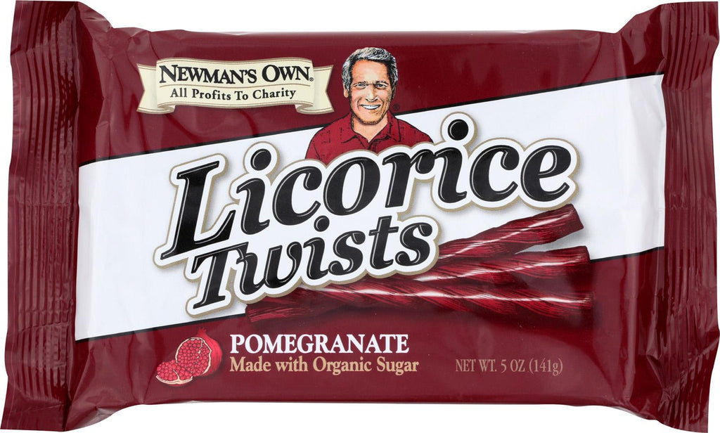 Newman's Own Organics Licorice Twists - Pomegranate - Case Of 15 - 5 Oz.