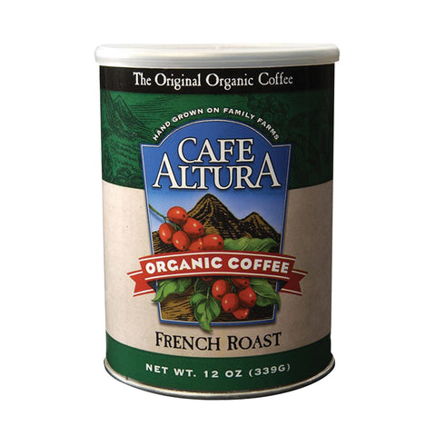 Cafe Altura Organic Ground Coffee - French Roast - Case Of 6 - 12 Oz.