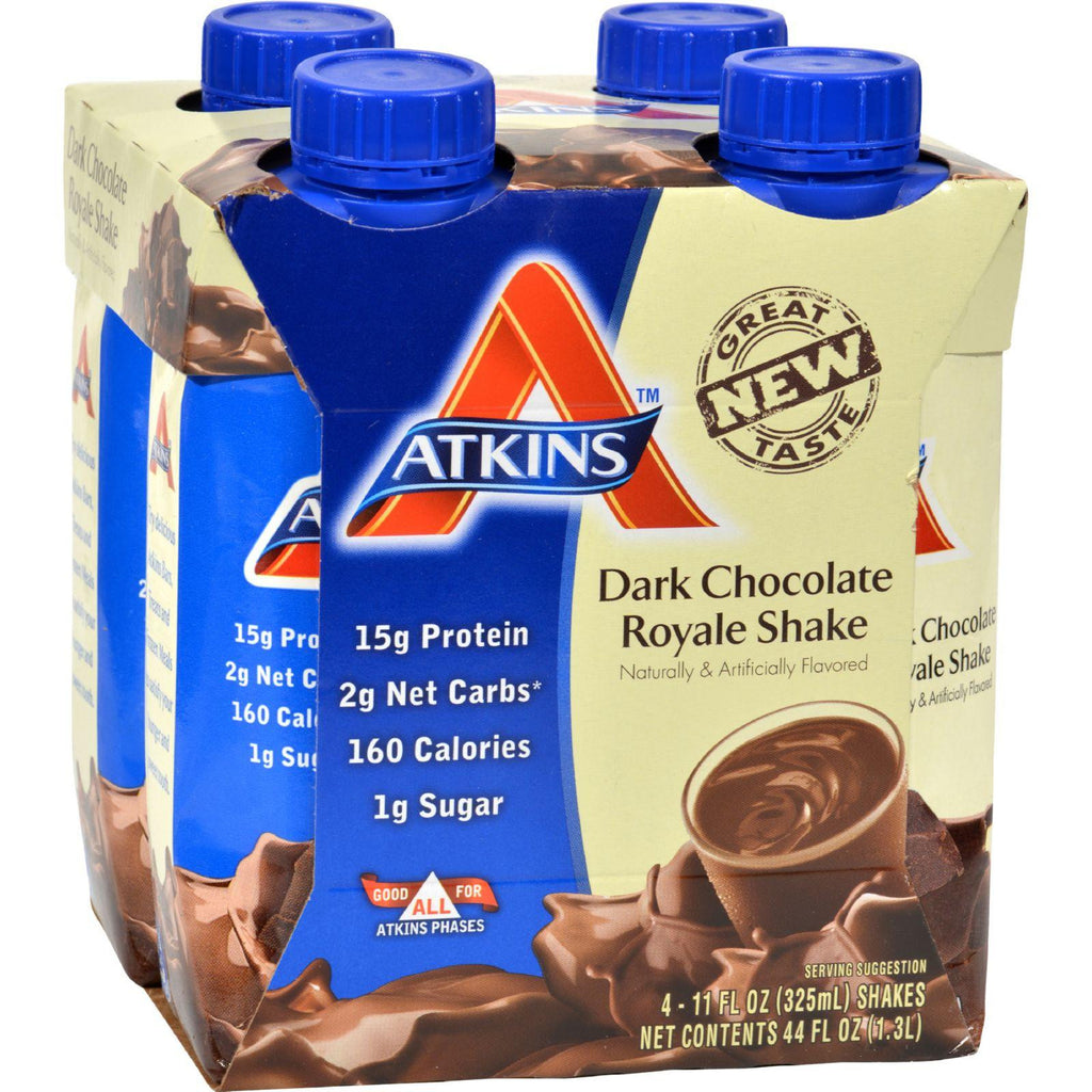 Atkins Advantage Rtd Shake Dark Chocolate Royale - 11 Fl Oz Each - Pack Of 4