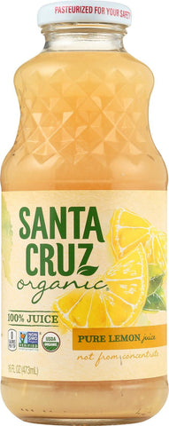 Santa Cruz Organic Juice - Lemon - Case Of 12 - 16 Fl Oz.