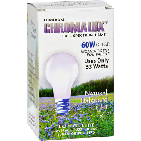 Chromalux Standard Clear Light Bulb - 60 Watt - 1 Bulb