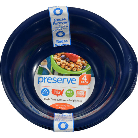 Preserve Everyday Bowls - Midnight Blue - Case Of 8 - 4 Packs - 16 Oz