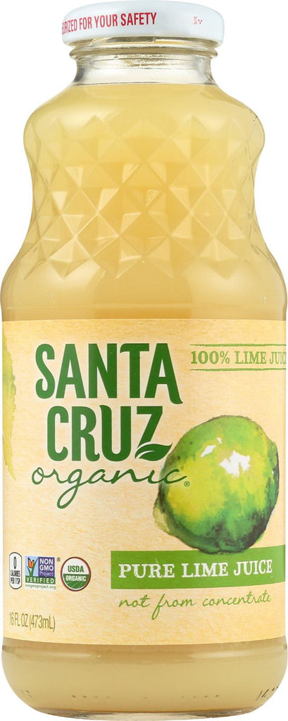 Santa Cruz Organic Pure Juice - Lime - Case Of 12 - 16 Fl Oz.