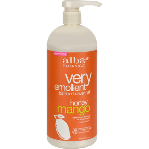 Alba Botanica Very Emollient Bath And Shower Gel Honey Mango - 32 Fl Oz