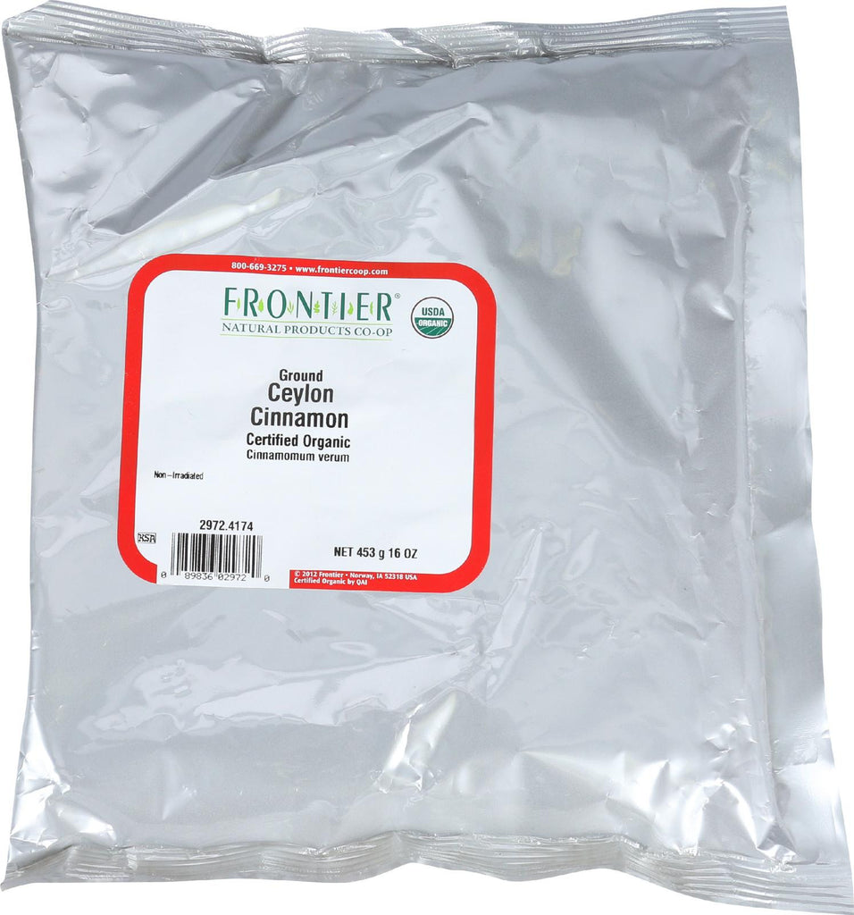 Frontier Herb Cinnamon - Organic - Powder - Ground - Ceylon - Bulk - 1 Lb