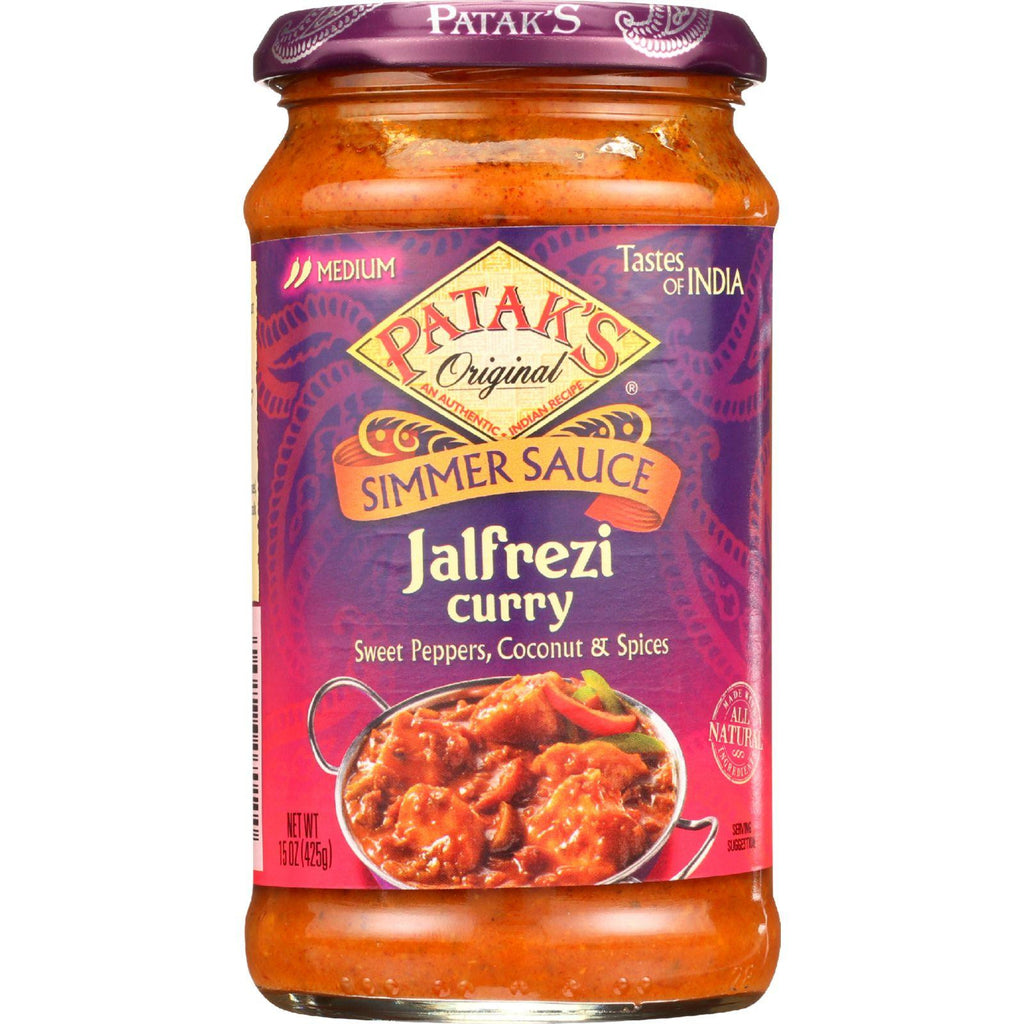 Pataks Simmer Sauce - Jalfrezi Curry - Medium - 15 Oz - Case Of 6