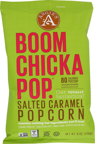 Angie's Kettle Corn Boom Chicka Pop Salted Caramel Popcorn - Case Of 12 - 6 Oz.