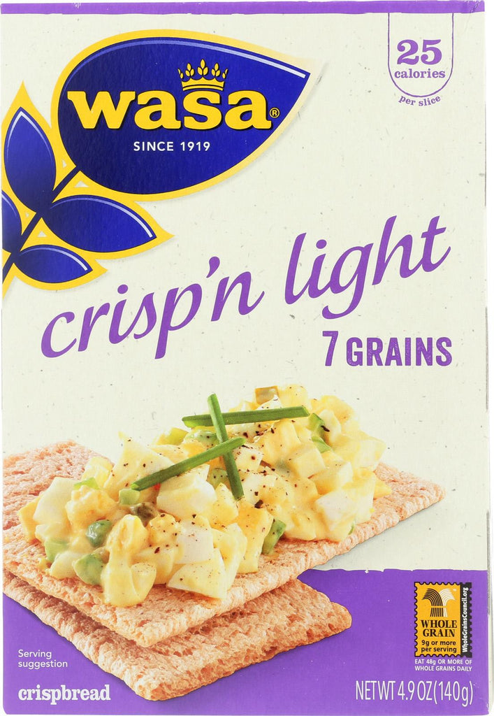 Wasa Crispbread Crisp 'n Light 7 Grain Crackerbread - Case Of 10 - 4.9 Oz.