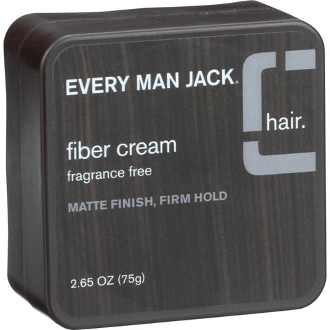 Every Man Jack Fiber Cream - Matte Finish - Firm Hold - Fragrance Free - 2.65 Oz