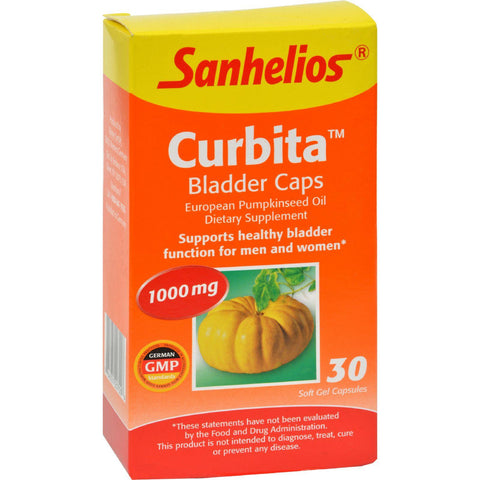 Sanhelios Curbita Bladder Caps European Pumpkinseed Oil - 1000 Mg - 30 Softgels