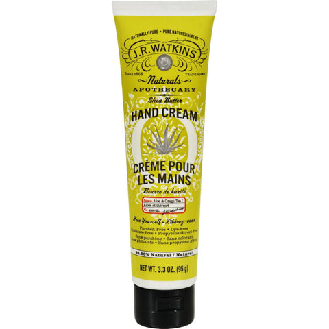 J.r. Watkins Shea Butter Hand Cream Aloe And Green Tea - 3.3 Oz