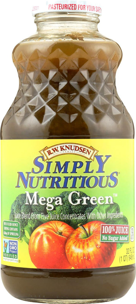 R.w. Knudsen Simply Nutritious Juice - Mega Green - Case Of 12 - 32 Fl Oz.