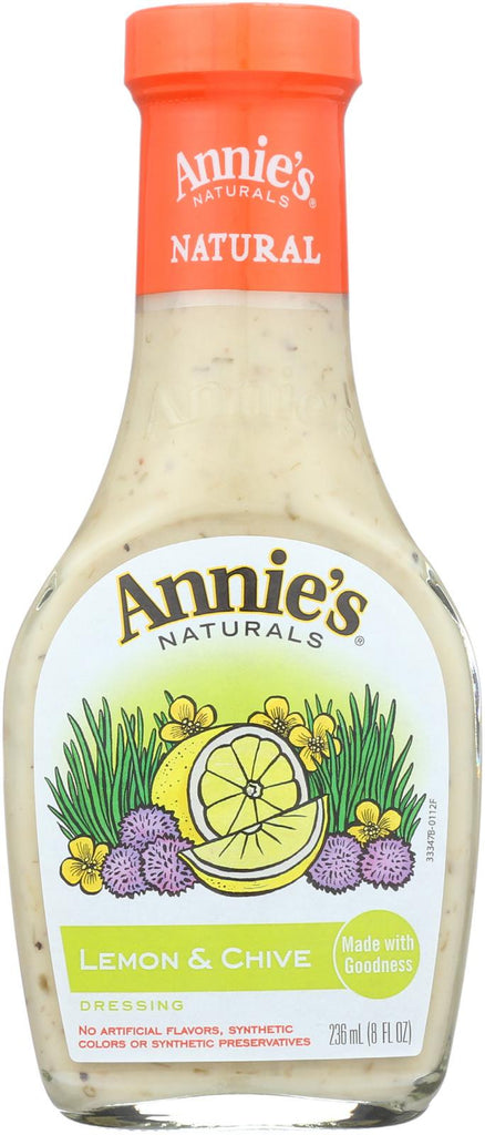 Annie's Naturals Dressing Lemon And Chive - Case Of 6 - 8 Fl Oz.