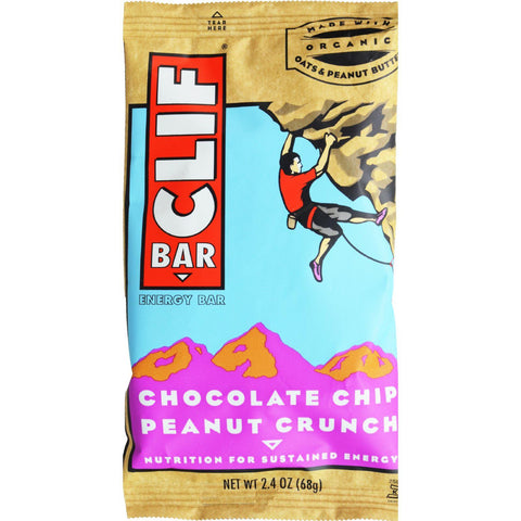 Clif Bar - Organic Chocolate Chip Peanut Butter Crunch - Case Of 12 - 2.4 Oz